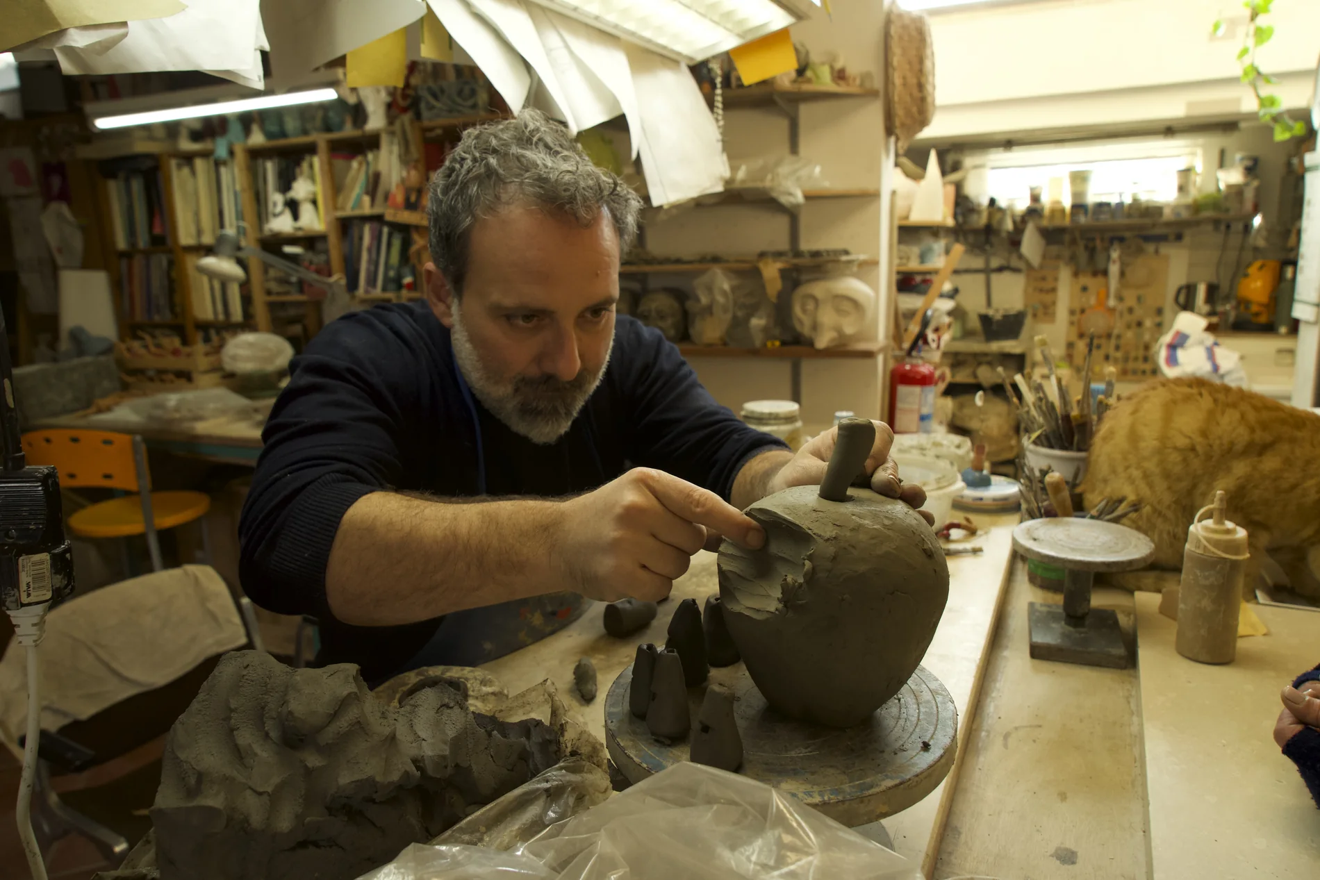 The artist’s gesture during the making